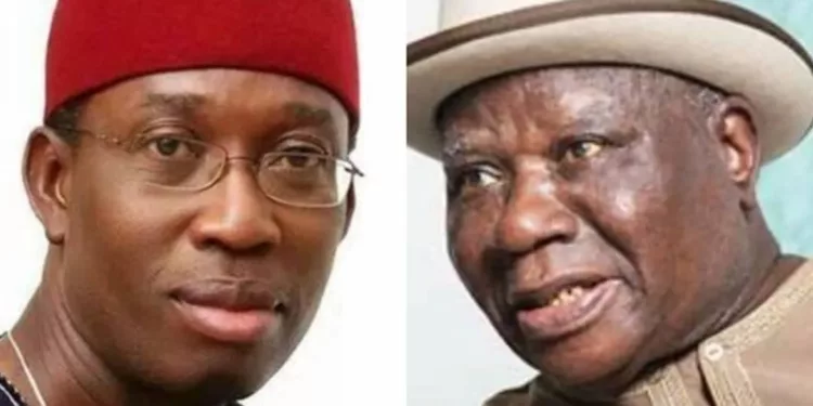L-R: Okowa and Clark