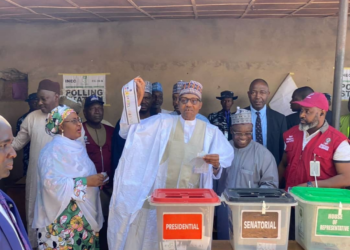 Buhari Casts Vote, Says Tinubu Is Preferred Candidate