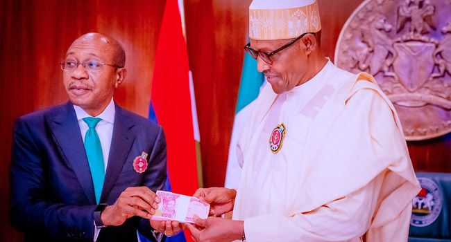 Naira Swap Crisis: Again, Buhari Meets Emefiele 1 buhari emefiele new note