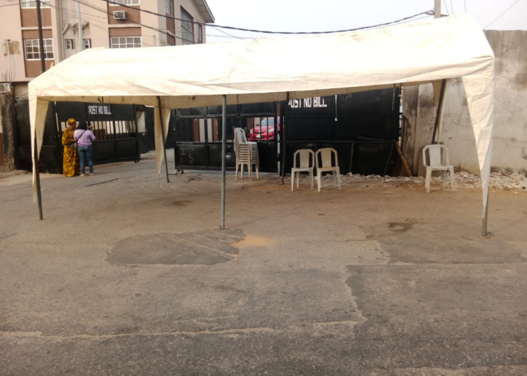 Polling Unit where Asiwaju Bola Tinubu will vote. No presence of INEC Official