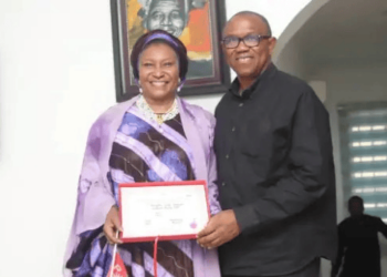 FCT’s Second Female Senator Presents Certificate Of Return To Peter Obi