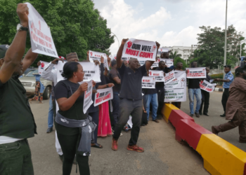 Coalition Storms INEC Headquarters In Abuja, Seeks Review Of Guber Poll Result