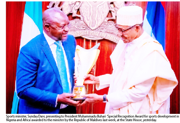Buhari Lauds Achievements In Sports Under Dare 1 buhari and dare