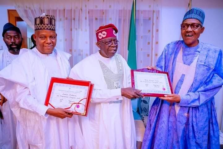 Pro-Buhari/Osinbajo Group Hails Tinubu's Victory 1 tinubu meets buhari