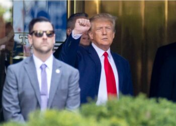 JUST-IN: Trump Leaves Manhattan Courtroom After Denying 34 Charges Against Him