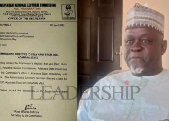 JUST-IN: INEC ‘Sacks’ Adamawa REC Over Usurpation Of Power