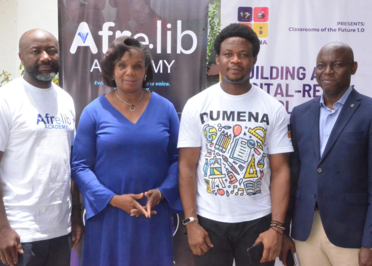 From left: Co-Founder, Afrelib Academy, Joseph Ajuwon; Director, Afrelib Academy, Olufunmilayo Tubiu; Chief Executive Officer/Co-Founder, Dumena Education Oganisation, Kingsley Ezejiaku; and Subsidiary Business Group Lead – Azure, Microsoft, Chukwuma Okpaka, during the Dumena’s Classroom of the Future 1.0  Workshop on Building a Digital-Ready School, at Ventures Park in Abuja on Friday
