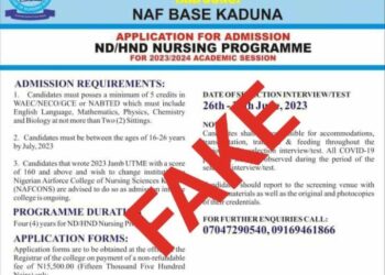 NAF Alerts On Fake  Admission Into Nursing College   
