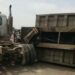Container-laden Truck Falls Over, Kills Cart Pusher In Lagos
