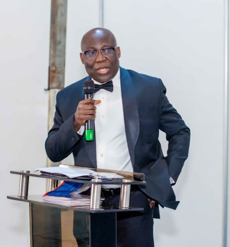New REPRONIG Chairman and CEO of Ibadan-based Accessible Publishers Ltd, Mr. Gbadega Adedapo addressing audience at the workshop on reprographics rights at the 22nd Nigerian Int'l Book Fair 2023 in Lagos
