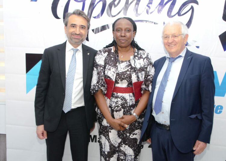 L-R: Mr Tuna Gulenc – Vice President, Daikin Middle East & Africa, Mrs Ogunrinde Omowale- Founder, Field of Skills and Dreams (FSD) VTE Academy and Mr Frans Hoorelbeke – Honorable Senior Advisor, Daikin Europe, at the opening of the second Daikin Skills Development Center, in partnership with FSD, in Agege Lagos, yesterday