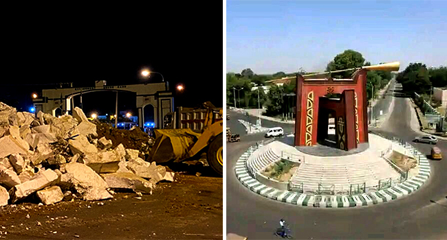 Outrage Over Demolition Of Kano Govt House Historic Roundabout 1 Demolition Of Kano Govt House Historic Roundabout