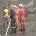 JUST-IN: Pandemonium As Fire Guts Crane At Lagos Port