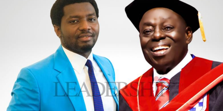 L-R: ABUAD Alumni President Ilugbusi and Aare Afe Babalola