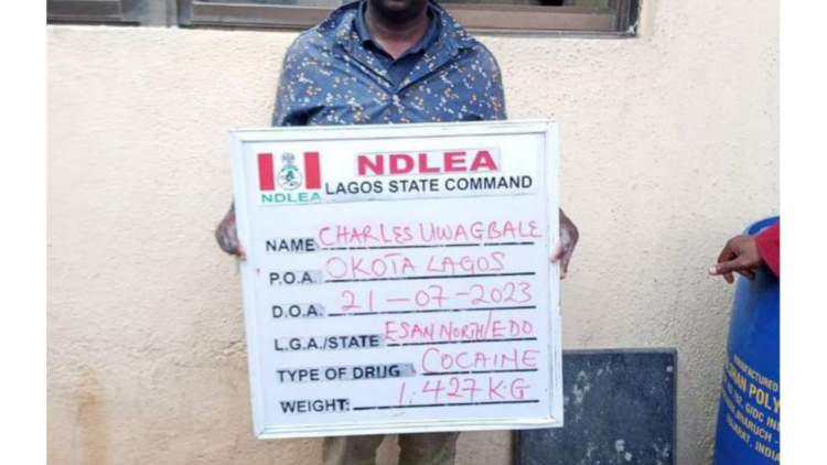 NDLEA Arrests Drug Lord, Mule With 93 Cocaine Wraps In Lagos