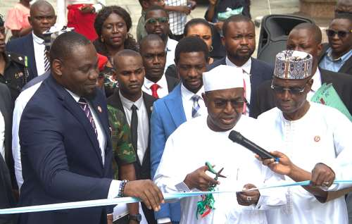 ASR Africa Donates 25 Operational Vehicles To NDLEA 1 L-R: Managing director/CEO, ASR Africa, Dr. Ubon Udoh; chairman/CEO, National Drug Law Enforcement Agency (NDLEA), Brig-Gen. Buba Marwa (retd.), and special adviser to the NDLEA chairman, Col. Bako Yakubu (retd), during the official handover of 25 state-of-the-art operational vehicles by the ASR Africa in Abuja, yesterday.