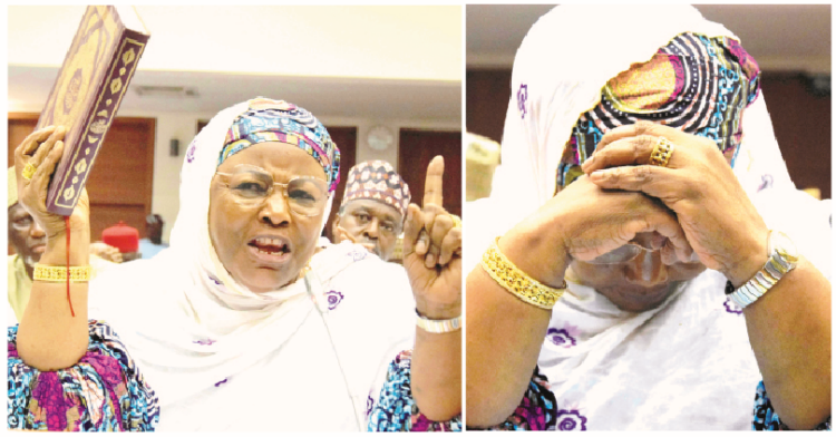 Chairman, Federal Character Commission (FCC), Farida Muheeba Dankaka, when she appeared before the House of  Representatives Ad-hoc  Committee on investigation of MDAs, parastatals and tertiary institutions on mismanagement of personnel recruitment, employment racketeering and gross mismanagement of the Integrated Payroll and Personnel Information System (IPPIS), at the National Assembly in Abuja, yesterday. PHOTO BY IBRAHIM MOHAMMED