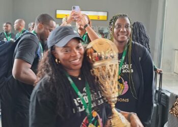 JUST-IN: 4-time African Champions, Nigeria’s D’Tigress, Arrive Abuja From Kigali