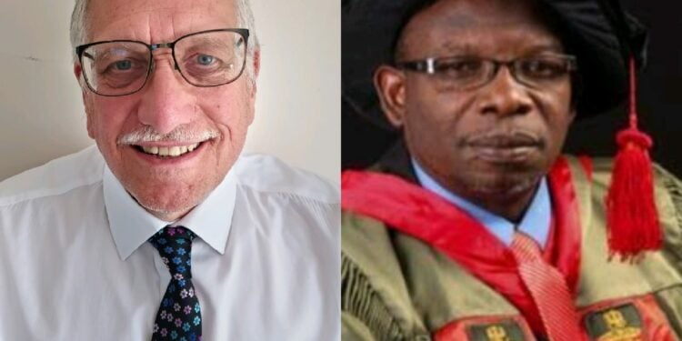 L-R: Prof. Carl Adams and Ibrahim Mani