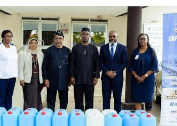 Bi-Courtney Donates Sanitisers To Lagos Teaching Hospital