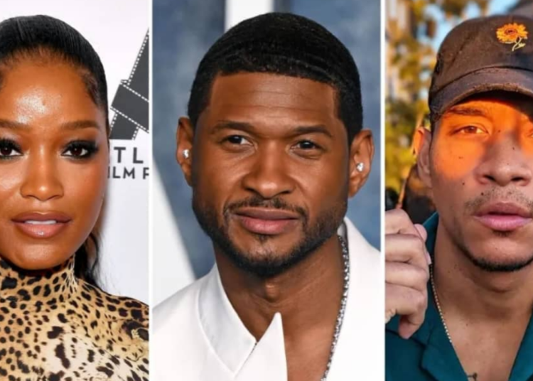 L-R: Keke Palmer, Usher, and Darius Jackson.