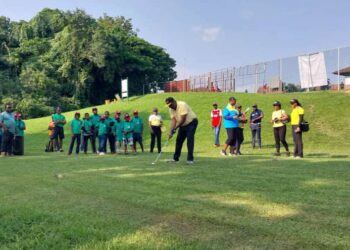 Osun Monarch, Oba Haastrup, Tees Off 15th IBB Golf Club Junior Open