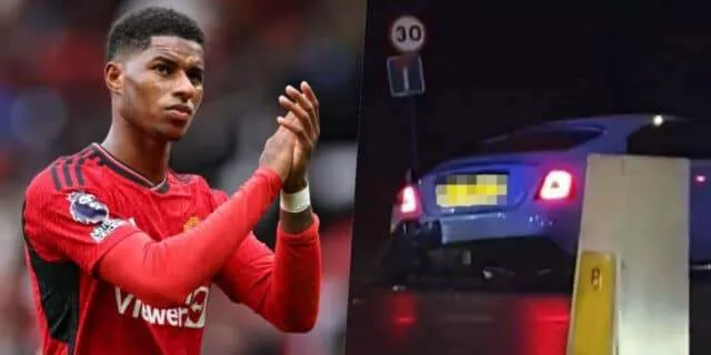 Marcus Rashford In Car Crash After Win Over Burnley 1 IMG 1732