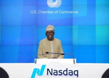 Tinubu Rings NASDAQ Closing Bell In New York