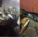 3 Escape Death As Container Falls On Vehicle In Lagos
