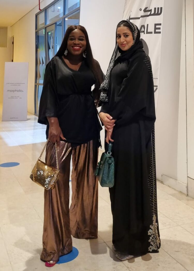 L-R: Founder and creative director, DWL, Ivie Odemwingie-Osula, and Head, Special Incubation Programs at Qatar Development Bank (QDB), Aysha Al Romaihi, at the kick-off of the Scale 7 Accelerator Program in Doha, Qatar.