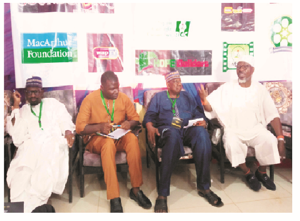 MOPPAN, Others Have Much Work To Do In Uniting, Strengthening Northern Film Industry – Experts 1 L-R: Former LEADERSHIP Hausa and Entertainment editor, Alamin Ciroma; clinical psychologist and radio presenter, Nathaniel Gwon; national vice president of Motion Picture Practitioners Association of Nigeria (MOPPAN), Maikudi Umar, and executive director, National Film and Video Censor's Board (NFVCB), Alhaji Adedayo Thomas.
