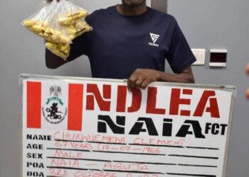 NDLEA Arrests 67-yr-old With 100 Wraps Of Cocaine At Abuja Airport