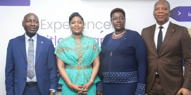 L-R: Managing Director, Parallex Bank.  Mr. Olufemi Bakre; Chairman Board of Directors   ,Dr. Adeola Phillips;  Board Member , Arch Solayinka Agboola; Executive Director. Mr  Matthew Okojie, during the Grand Opening of Parallex Bank at Admiralty way Lekki in Lagos on 18/10/2023