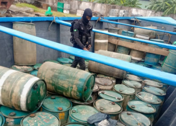 Navy Intercepts 205 Drums Of Smuggled Petrol On Lagos Waterway