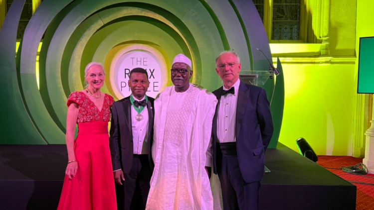 Prof. Ibrahim Abubakar (2nd left) and others at the Roux Prize 2023 award presentation.