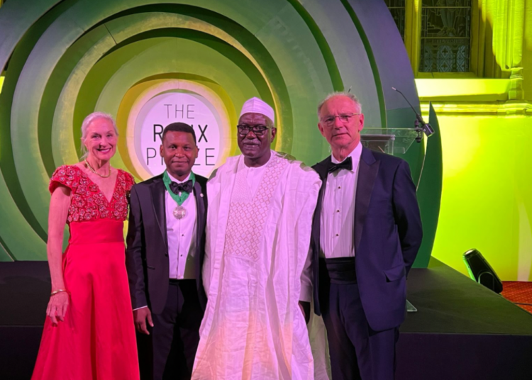 Prof. Ibrahim Abubakar (2nd left) and others at the Roux Prize 2023 award presentation.