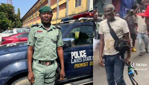 Policeman Arrested For Firing Shots In The Air At Lagos Market Reopening 1 WhatsApp Image 2023 10 18 at 12.35.03