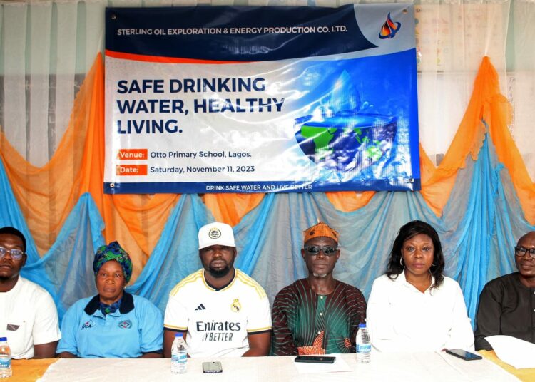 Dignitaries at the 'Safe Drinking Water, Healthy Living Initiative' event.