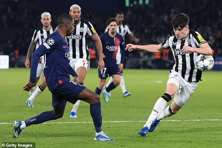 Champions League: Angry Howe Slams Penalty Decision In PSG Draw With Newcastle. 1 IMG 3424