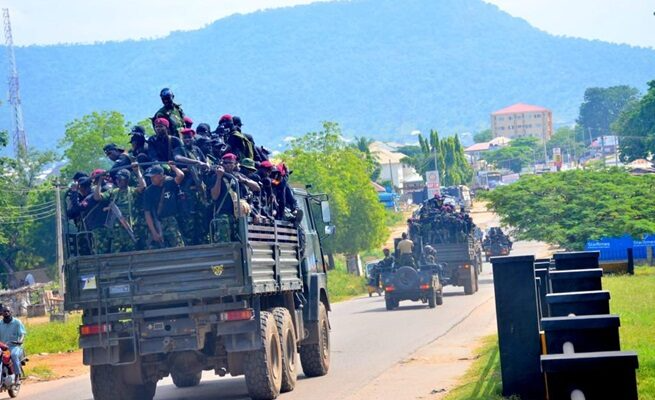 Army Conducts ‘Show Of Force’ Ahead Kogi Election 1 Nigerian Army Conducts Show of Force in Kogi 1 655x400 1