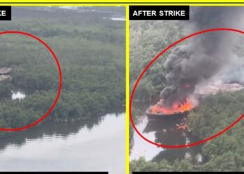 NAF Airstrikes Destroy Illegal Refining Sites, Boats In Rivers