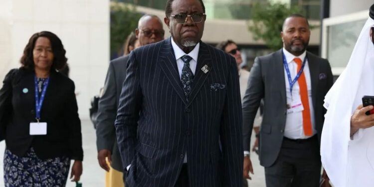 Namibian President (M) Alongside other delegates at the COP28
