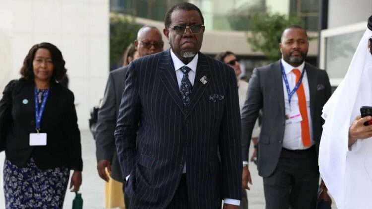 Namibian President (M) Alongside other delegates at the COP28