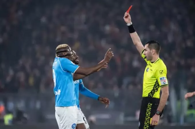Serie A: Osimhen Sees Red As 9-man Napoli Falls 2-0 To Roma 1 IMG 4266 jpeg