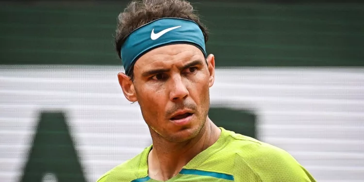 Rafael NADAL of Spain during the Day two of Roland-Garros 2022, French Open 2022, Grand Slam tennis tournament at the Roland-Garros stadium on May 23, 2022 in Paris, France.
