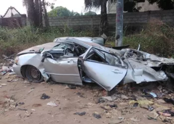 Nurse Escapes Unhurt As Truck Crushes Car In Imo
