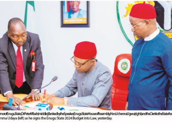 Mbah Signs N521.5bn Enugu 2024 Budget Into Law
