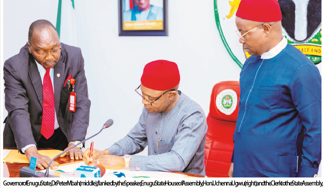Mbah Signs N521.5bn Enugu 2024 Budget Into Law