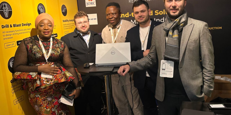 Director, Minerals and Miners Center (MMC), Dr. Comfort Asokoro-Ogaji (Left); Director/Clerk, Senate Committee on Solid Minerals Development, Mr Azubuike Anthony (middle) with the K-Mine Team, at the sidelines of the 2023 MMC Conference, in London, recently.