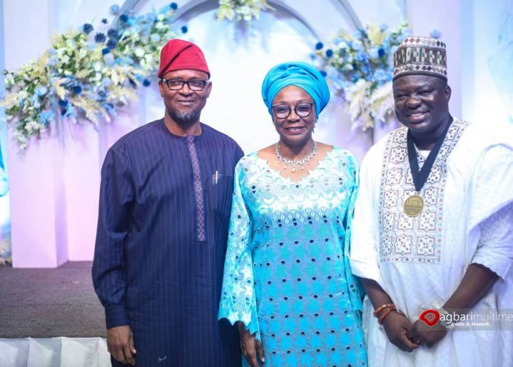 L-R: Chief Medical Director of Lagos University Teaching Hospital (LUTH), Professor Wasiu Lanre Adeyemo; Vice Chancellor of University of Lagos, Prof. Folashade Ogunsola, and the celebrant, Prof. Azeez Butali of University of Iowa, United States, at celebration of the endowment Professorship of Prof. Butali, held in Lagos.